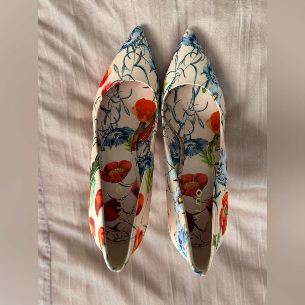 Aldo floral heels size 9 - Picture 2 of 4